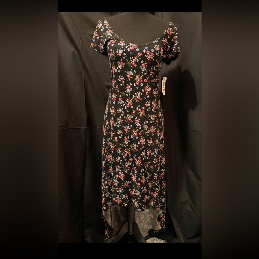 Jessica Simpson Black Floral Maxi Dress